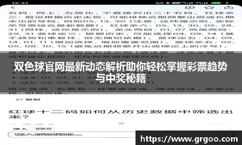 双色球官网最新动态解析助你轻松掌握彩票趋势与中奖秘籍